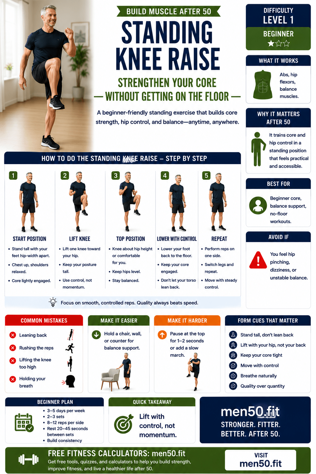 Standing knee raise workout guide