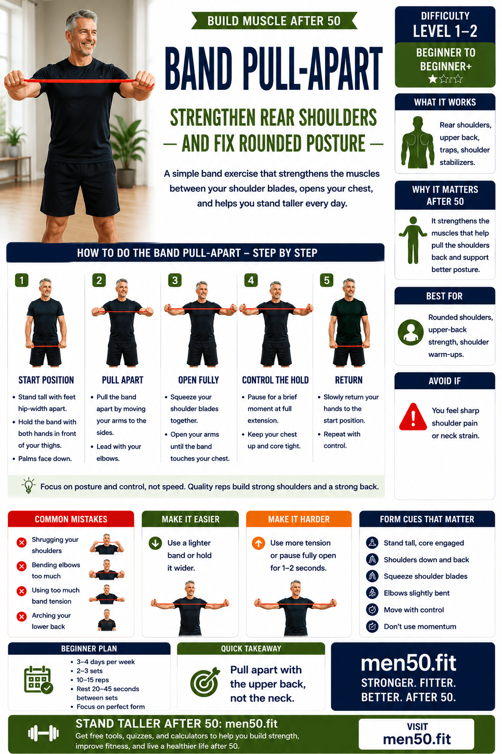 Build muscle after 50 with resistance bands