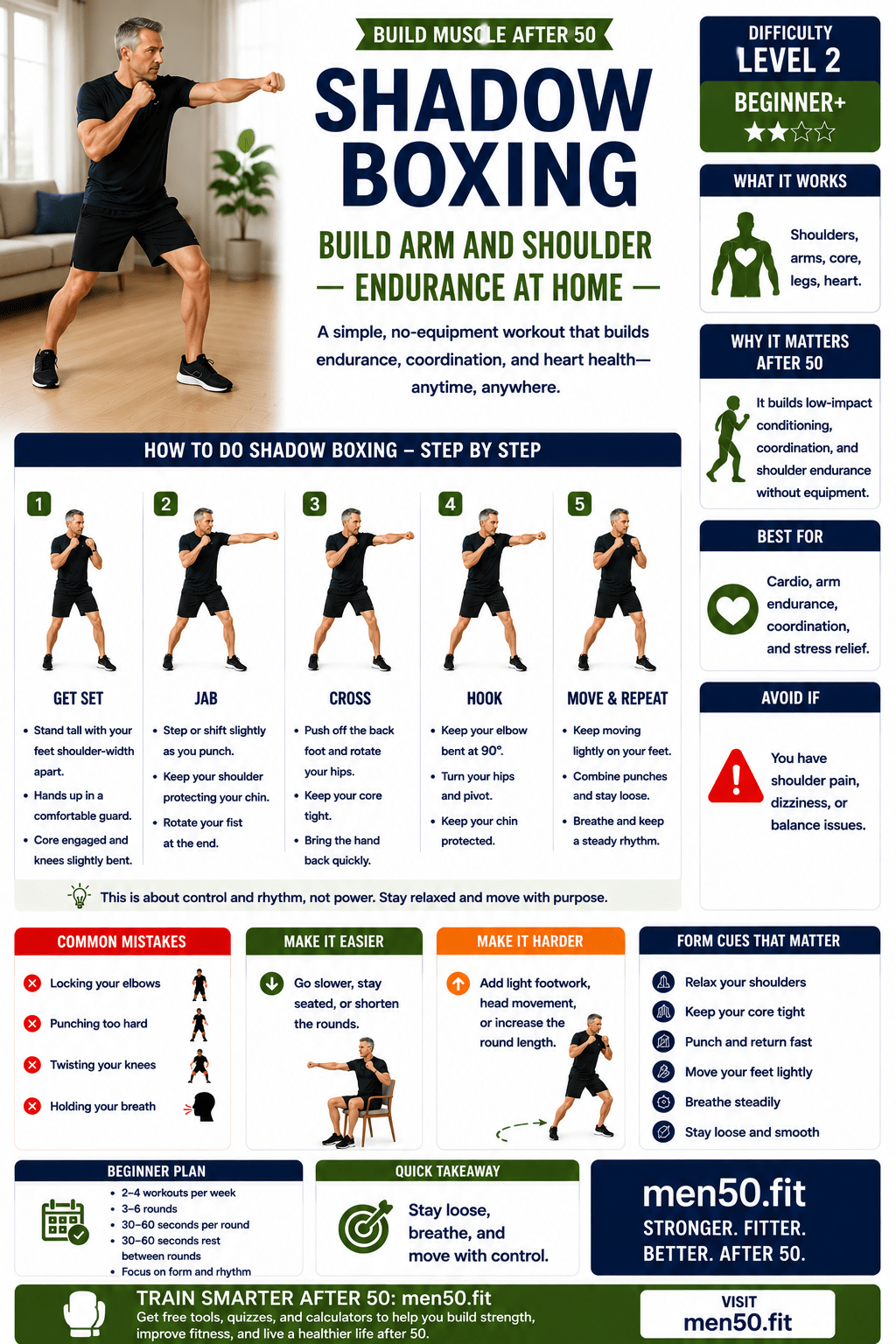 Shadow boxing guide for over 50s