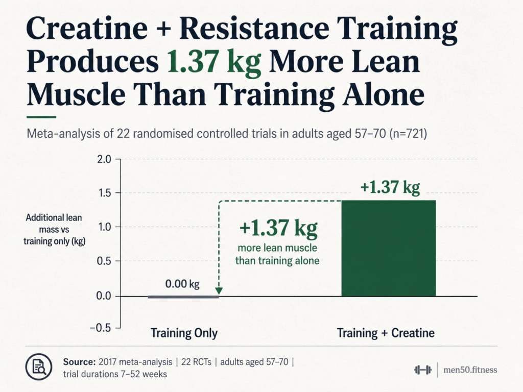 Creatine boosts muscle gains significantly