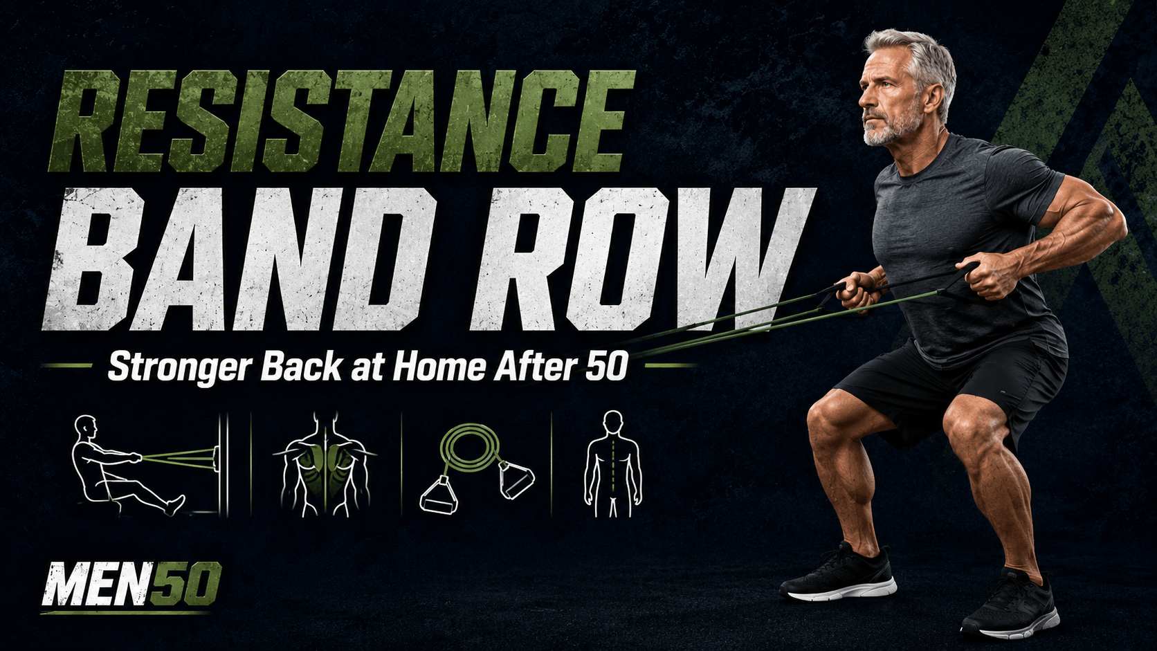 Resistance band workout for strong backs