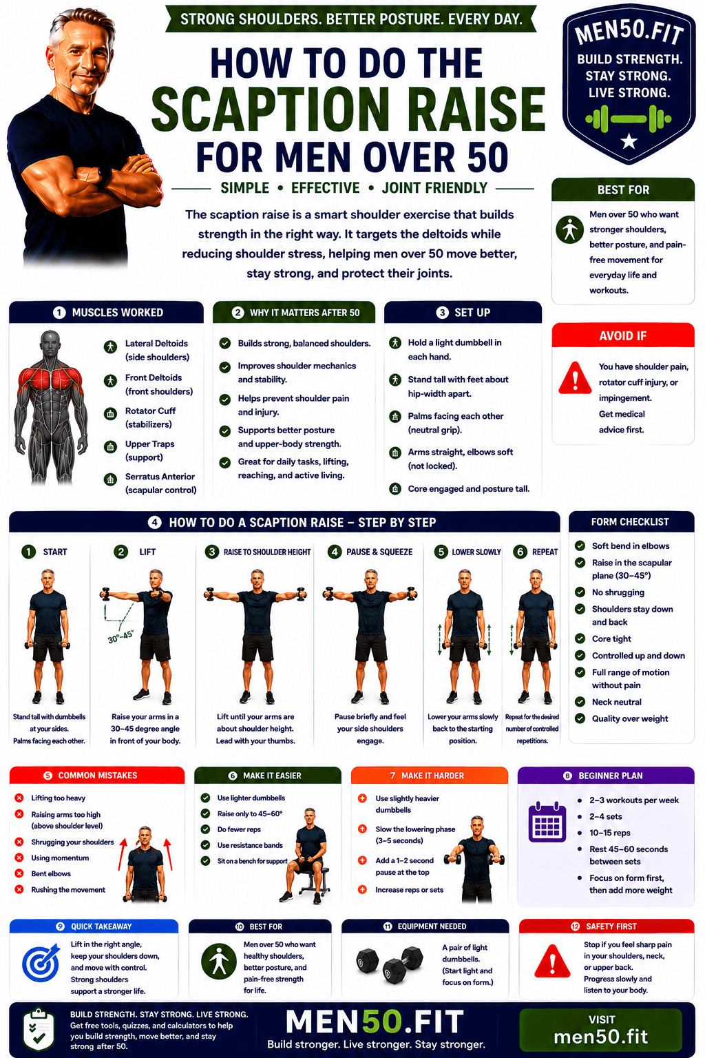 Scaption raise guide for men over 50