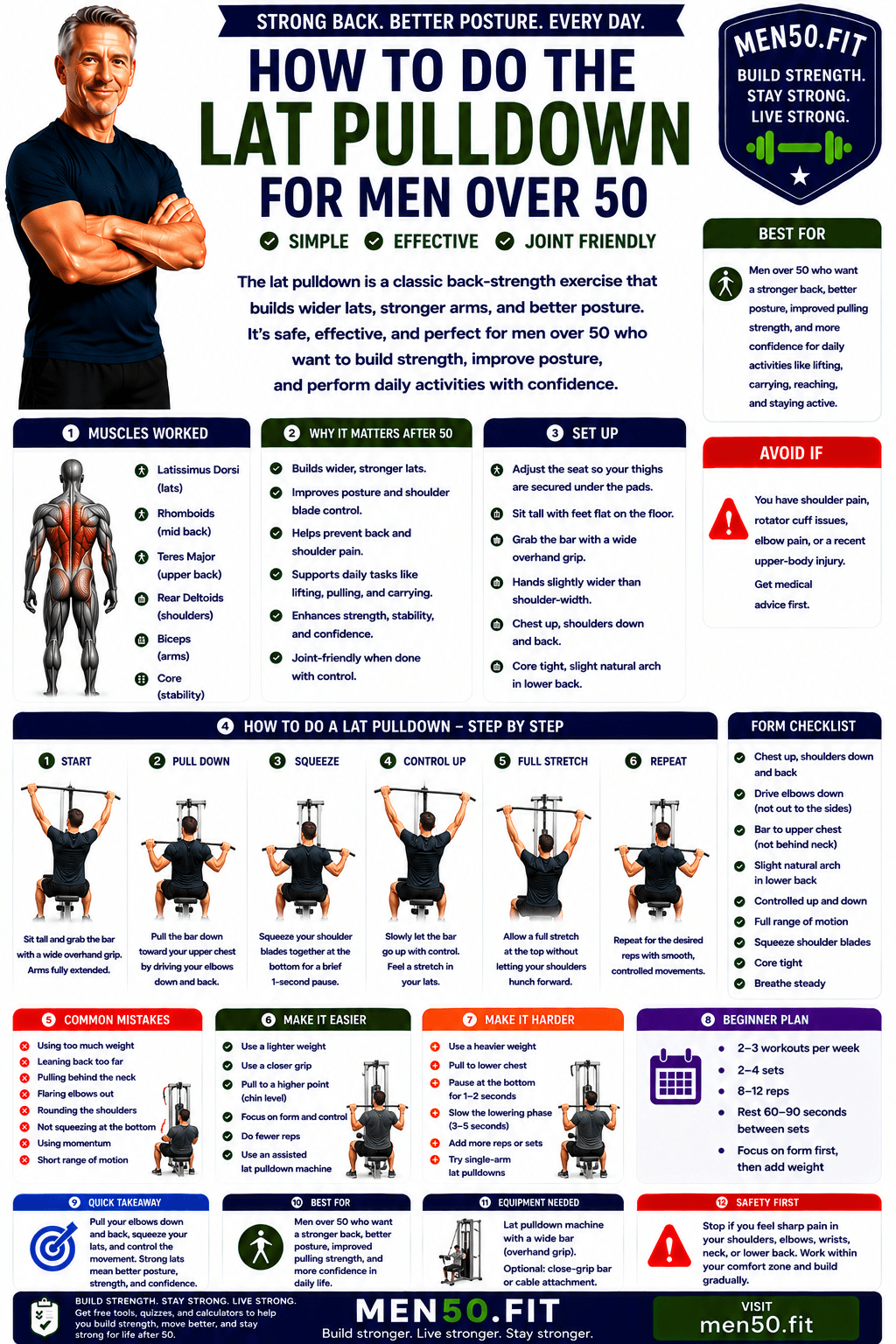 Lat pulldown guide for men over 50