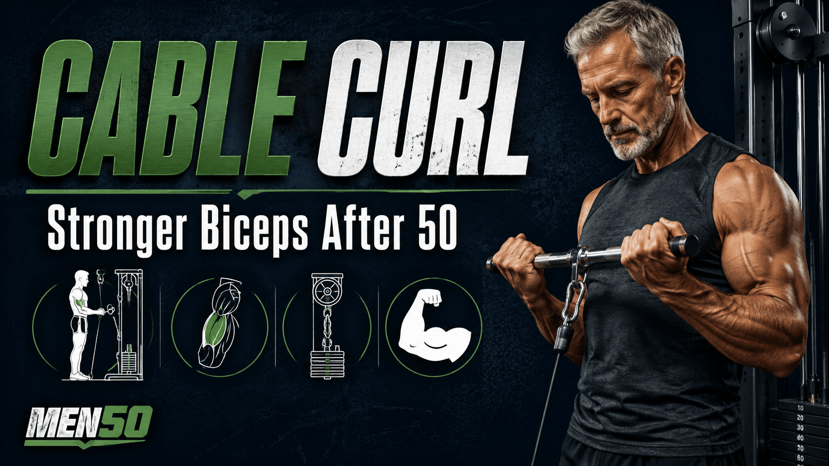 Cable curls for stronger biceps