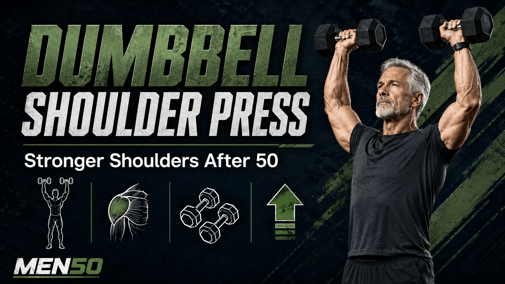 Dumbbell shoulder press for men over 50