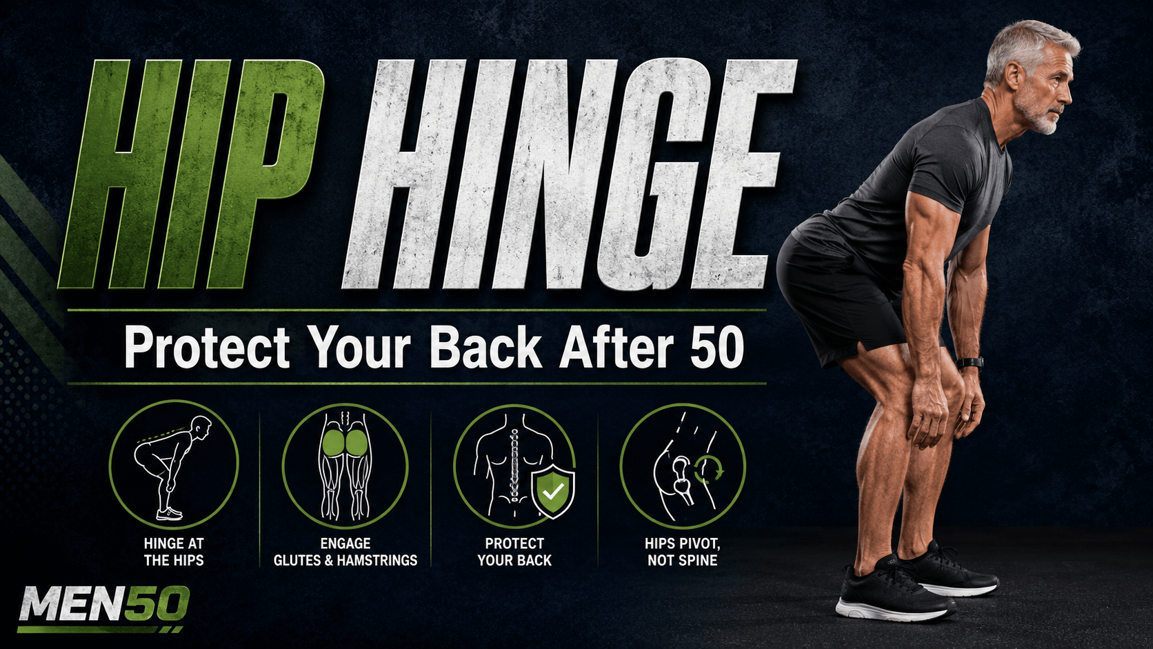 Hip hinge for a stronger back