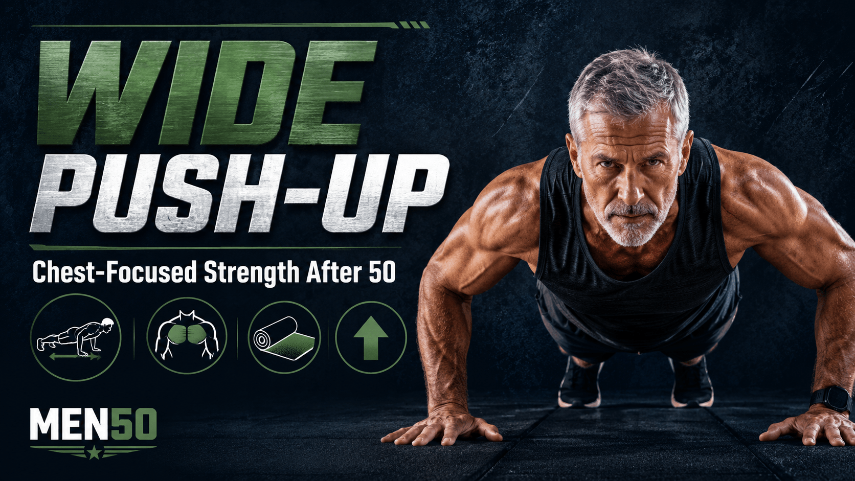 Wide push-up strength for men over 50